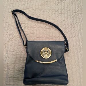Navy and Gold Crossbody Bag